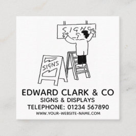 Signaleringen en beeldschermen vierkante visitekaartje