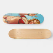 Signature Beach Babe Custom Pro Long Board Skateboard (Horizontaal)