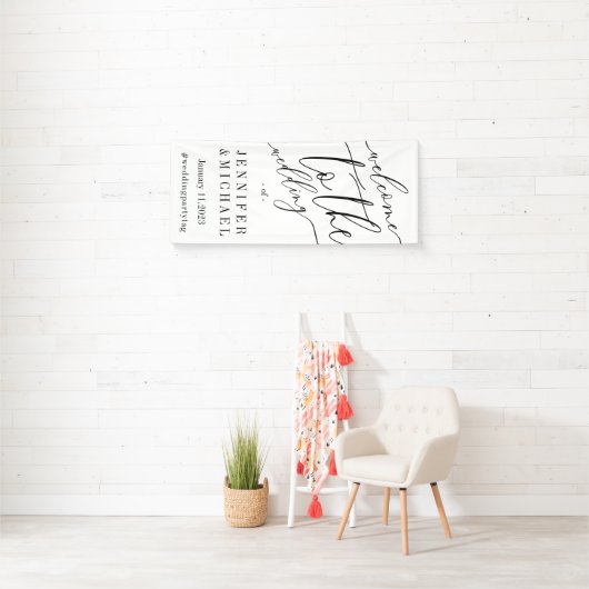 Signature Big Welcome to the bruiloft Spandoek (Insitu)