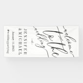 Signature Big Welcome to the bruiloft Spandoek (Horizontaal)