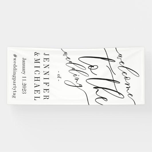 Signature Big Welcome to the bruiloft Spandoek (Horizontaal)