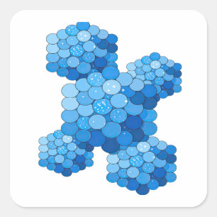 Signature Blue BLUE BUBBLES Ambachtelijke Sticker
