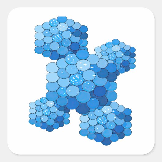 Signature Blue BLUE BUBBLES Ambachtelijke Sticker (Voorkant)