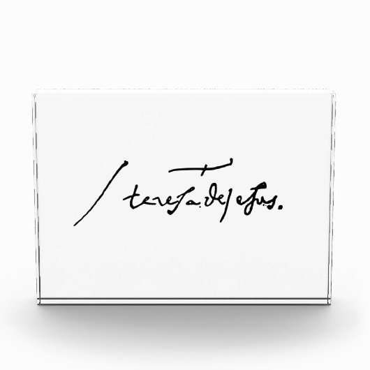 Signature by St. Theresa of Avila Heilige Theresa Fotoblokken (Voorkant)