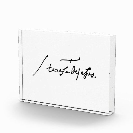 Signature by St. Theresa of Avila Heilige Theresa Fotoblokken (Rechts)