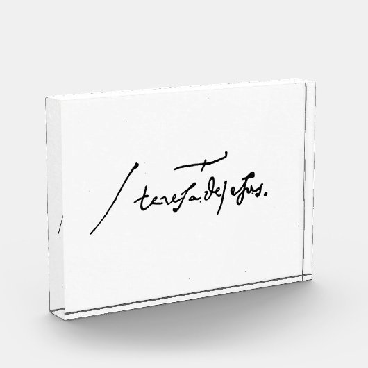 Signature by St. Theresa of Avila Heilige Theresa Fotoblokken (Links)