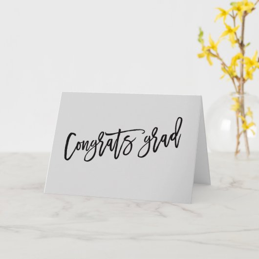 Signature Calligraphy Congrates Afstuderen Card Kaart (Gele Bloem)