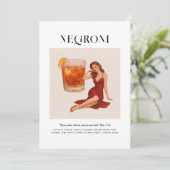 Signature Cocktail | Aries Zodiac Birthday Kaart (Staand voorkant)