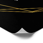 Signature Cocktail bar sign geometrisch bruiloft Poster (Hoek)