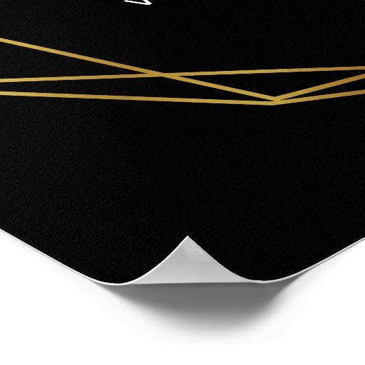 Signature Cocktail bar sign geometrisch bruiloft Poster (Hoek)