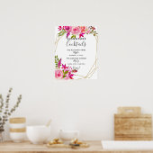 Signature Cocktail bar sign geometrisch bruiloft Poster (Keuken)