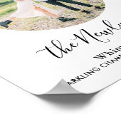 Signature Cocktail Custom Photo Wedding Drink Bar Poster (Hoek)