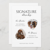 Signature Cocktail Dog Photo Drinken Bar Menu (Voorkant / Achterkant)