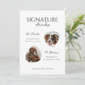 Signature Cocktail Dog Photo Drinken Bar Menu (Staand voorkant)