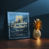 Signature Cocktail Drink Menu Wedding Decor Poster