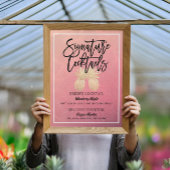 Signature Cocktail Drink Menu Wedding Decor Poster