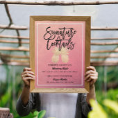 Signature Cocktail Drink Menu Wedding Decor Poster