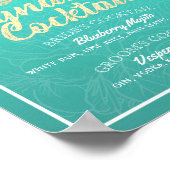 Signature Cocktail Drink Menu Wedding Decor Poster (Hoek)