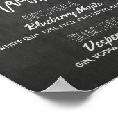 Signature Cocktail Drink Menu Wedding Decor Sign Poster (Hoek)