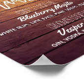Signature Cocktail Drink Menu Wedding Decor Sign Poster (Hoek)