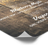 Signature Cocktail Drink Menu Wedding Decor Sign Poster (Hoek)