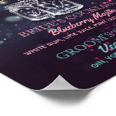 Signature Cocktail Drink Menu Wedding Decor Sign Poster (Hoek)