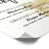 Signature Cocktail Drink Menu Wedding Decor Sign Poster (Hoek)