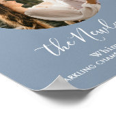 Signature Cocktail Foto Stof Stof Blauw Trouw Bar Poster (Hoek)