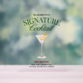 Signature Cocktail Green & Red Classy Acryl Bord (Neutraal)