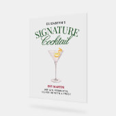 Signature Cocktail Green & Red Classy Acryl Bord (Hoek)