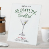 Signature Cocktail Green & Red Classy Reclamebord Met Voetstuk (Insitu)