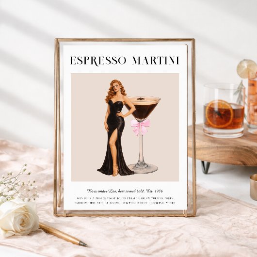 Signature Cocktail | Leo Zodiac Birthday Kaart