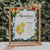 Signature Cocktail Limocello Spritz Positano Sign Poster