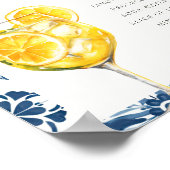 Signature Cocktail Limocello Spritz Positano Sign Poster (Hoek)