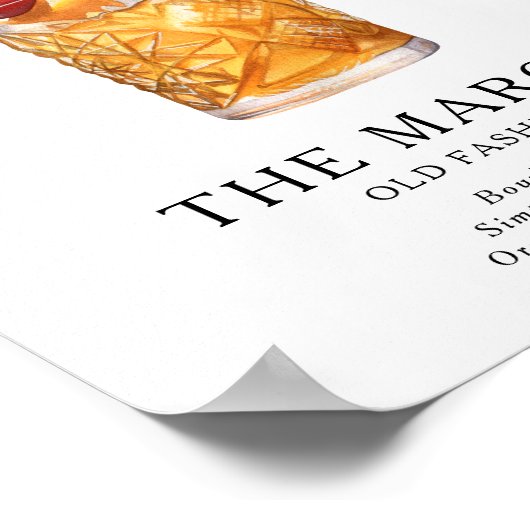 Signature Cocktail Menu Poster (Hoek)