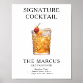 Signature Cocktail Menu Poster (Voorkant)