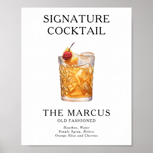 Signature Cocktail Menu Poster (Voorkant)
