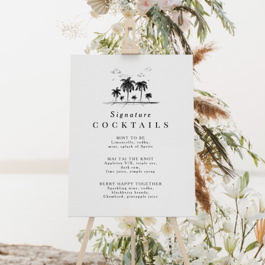 Signature Cocktail Menu Poster