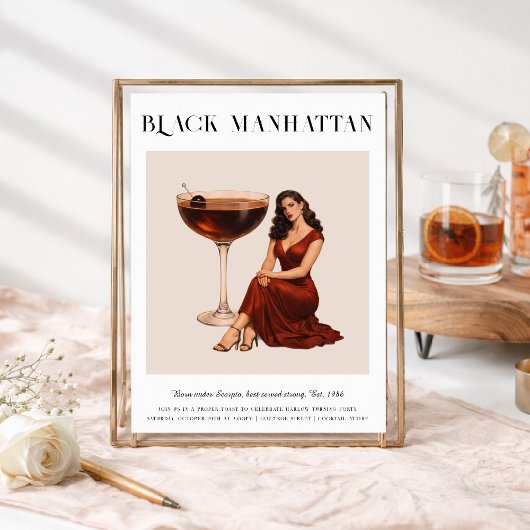 Signature Cocktail | Scorpio Zodiac Birthday Kaart