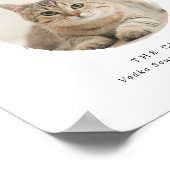 Signature Cocktail Sign Pet Foto Elegant Wedding Poster (Hoek)