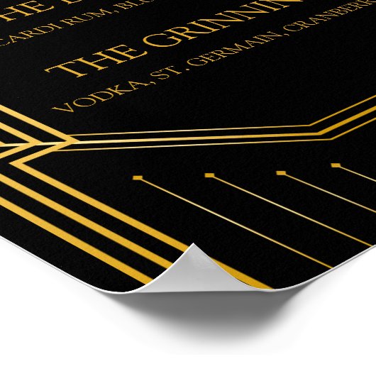 Signature Cocktail Wedding Sign | Gatsby Art Deco Poster (Hoek)