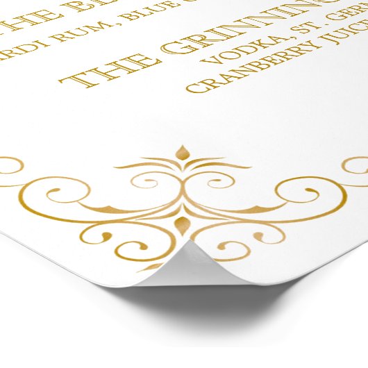 Signature Cocktail Wedding Sign | Gatsby Art Deco Poster (Hoek)