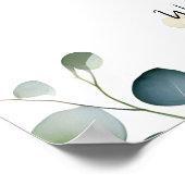 Signature Cocktailbar eucalyptus trouwteken Poster (Hoek)