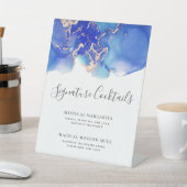 Signature Cocktails Abstract Wedding Bar Menu Reclamebord Met Voetstuk (Insitu)