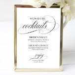 Signature Cocktails Black Script Poster<br><div class="desc">Een simpel chic calligraphy bruiloft-cocktails bord. Ik bied een gratis aanpassingsservice aan. Als je vragen hebt of speciale verzoeken hebt,  voel je dan vrij om</div>