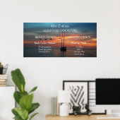 Signature Cocktails Bride and Groom Summer Sunset Poster (Thuiskantoor)