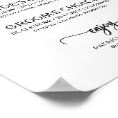 Signature Cocktails Elegant Script Wedding Sign Poster (Hoek)