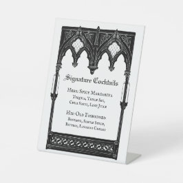 Signature Cocktails Pedestal Sign Reclamebord Met Voetstuk