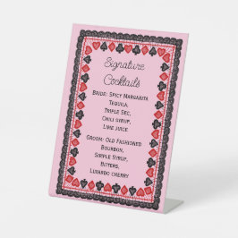 Signature Cocktails Pedestal Sign Reclamebord Met Voetstuk