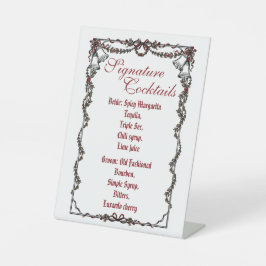 Signature Cocktails Pedestal Sign Reclamebord Met Voetstuk